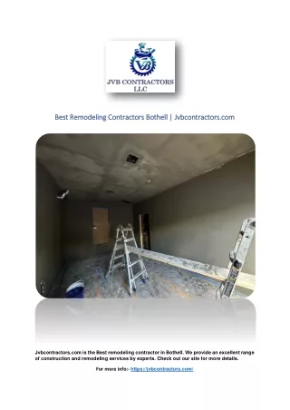 Best Remodeling Contractors Bothell | Jvbcontractors.com