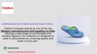 Slippers Manufacturers and Suppliers in India