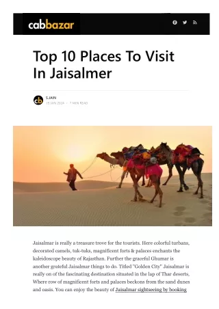 Jaisalmer places to visit
