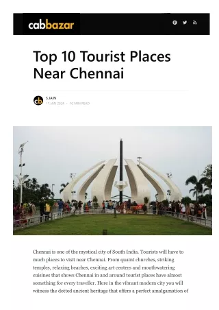 Tourist destinations near Chennai
