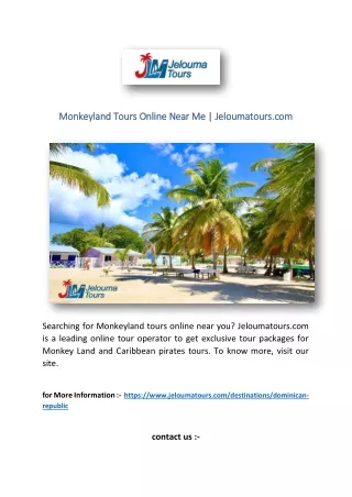 Monkeyland Tours Online Near Me | Jeloumatours.com