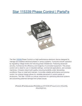 Star 115339 Phase Control _ PartsFe