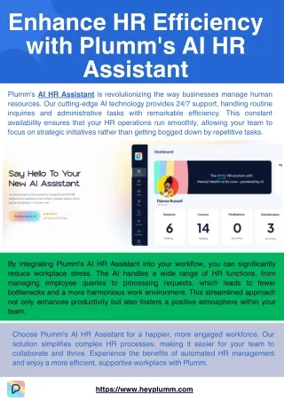 Enhance HR Efficiency with Plumm's AI HR Assistant Software!