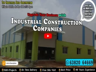 Industrial Building Contractors In Coimbatore