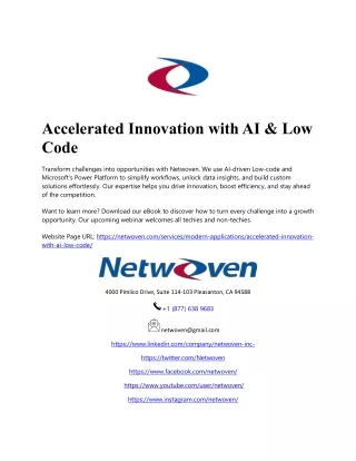 Accelerated Innovation with AI & Low Code