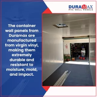 Check out the container wall panels from Duramax for a hygienic environment