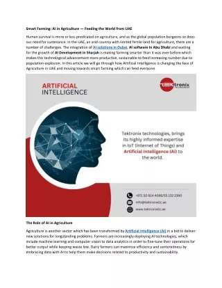 AI in Agriculture-UAE