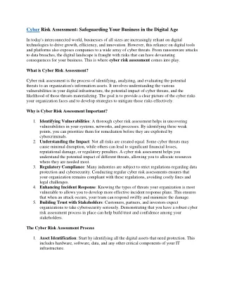 Cyber Risk Assessment