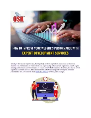 How to Improve Your Website’s Performance with Expert Development Services