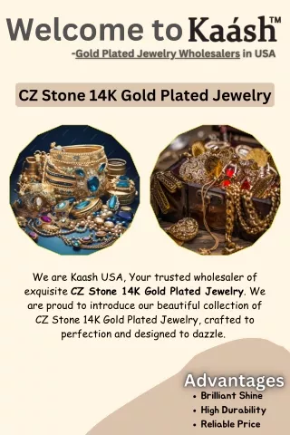 Explore Our CZ Stone 14K Gold Plated Jewelry Collection