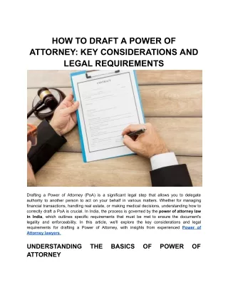 HOW TO DRAFT A POWER OF ATTORNEY_ KEY CONSIDERATIONS AND LEGAL REQUIREMENTS