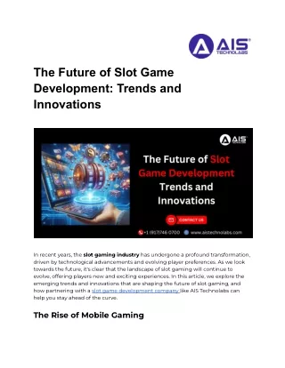 The Future of Slot Gaming_ Trends and Innovations