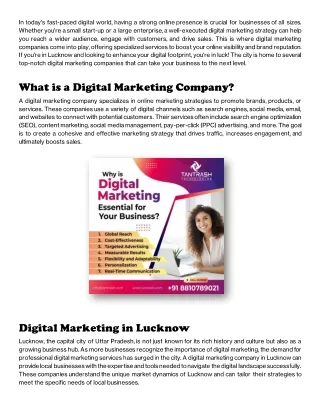 Digital Marketing Company Lucknow: Boost Your Business with Expert Strategies