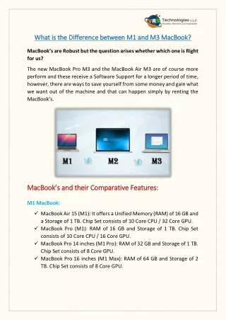 What is the Difference between M1 and M3 MacBook?