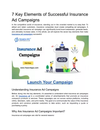 7 Key Elements of Successful Insurance Ad Campaigns