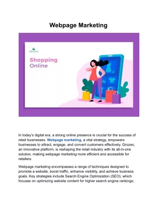 Webpage Marketingg