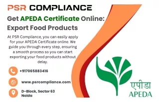 Get APEDA Certificate Online Export Food Products