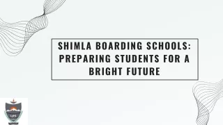 Shimla Boarding Schools: Preparing Students for a Bright Future