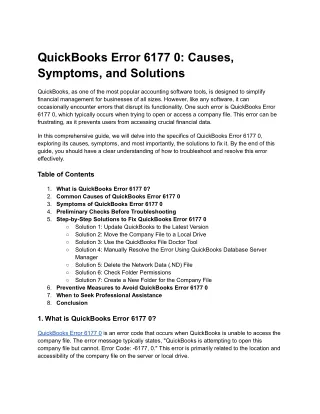 QuickBooks Error 6177 0_ Causes, Symptoms, and Solutions