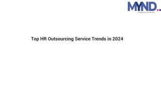 Top HR Outsourcing Service Trends in 2024