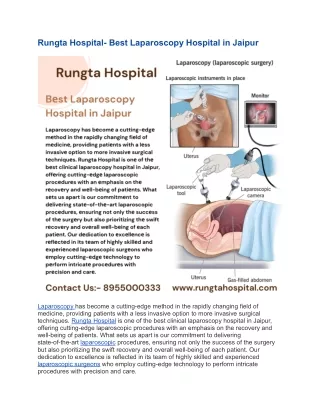 Rungta Hospital Bеst Laparoscopy Hospital in Jaipur