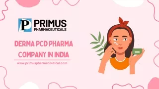 Derma PCD Pharma Company In India