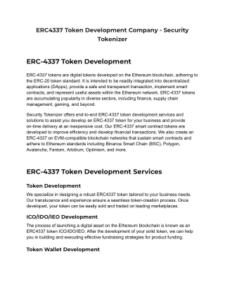 ERC 4337 Token Development Company