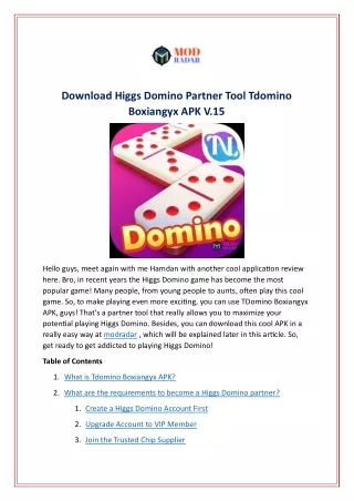Download Higgs Domino Partner Tool Tdomino Boxiangyx APK V.15