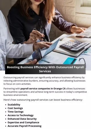 Boosting Business Efficiency With Outsourced Payroll Services