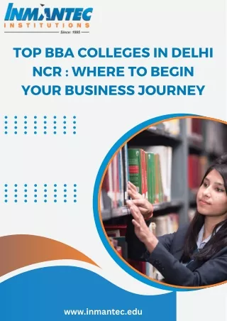 Top BBA Colleges in Delhi NCR  Where to Begin Your Business Journey