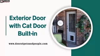 Enhance Your Home with an Exterior Door with Cat Door Built-In