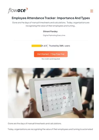 Employee Attendance Tracker: Importance And Types