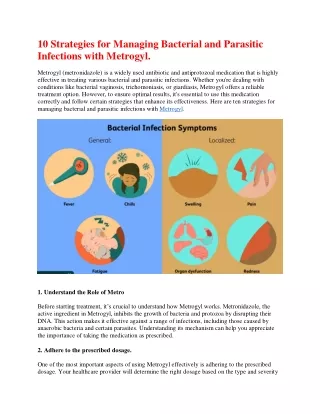 10 Strategies for Managing Bacterial and Parasitic Infections with Metrogyl.