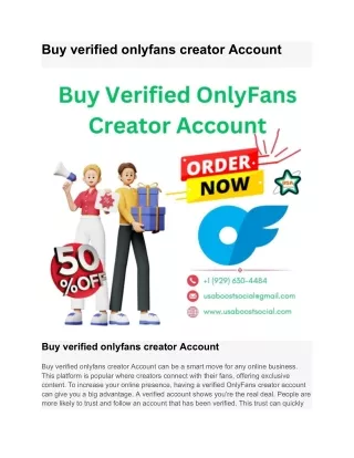 Buy verified onlyfans creator Account