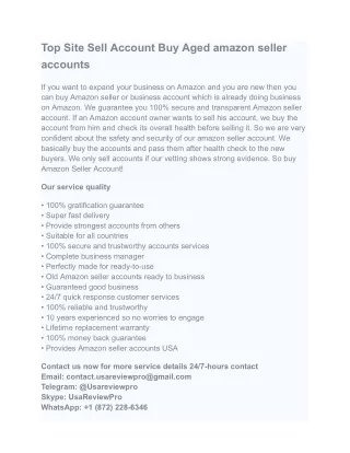 Account Buy Aged amazon 2024-2025