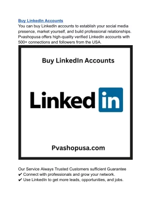 Buy LinkedIn Accounts