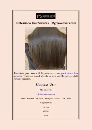 Professional Hair Services  Mgmakeovers.com