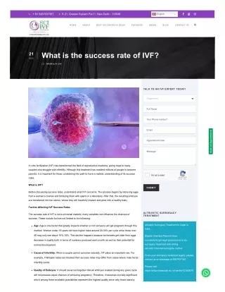 What is the success rate of IVF?