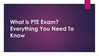 What is PTE Exam?