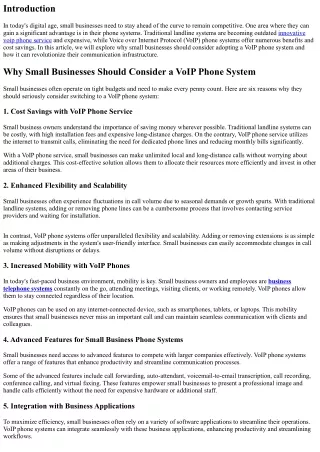 Why Small Businesses Should Consider a VoIP Phone System