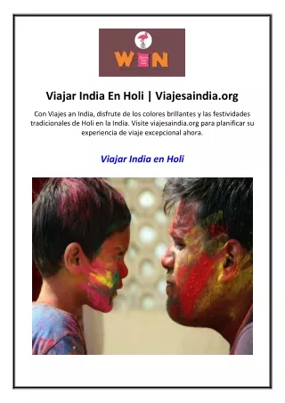 Viajar India En Holi | Viajesaindia.org