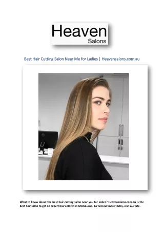 Best Hair Cutting Salon Near Me for Ladies | Heavensalons.com.au