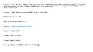 FOR UAE CITIZENS - United States American ESTA Visa Service Online - USA Electro