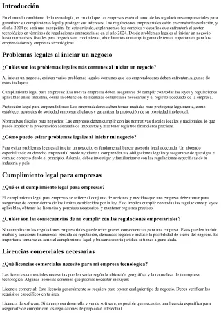 Regulaciones empresariales 2024: cambios y desafíos para el sector tecnológico