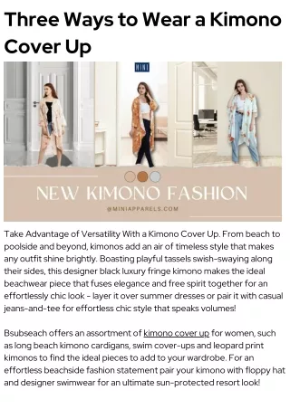 Beach Day Perfection Mini Apparels' Kimono Cover-Ups Collection