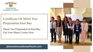 Certificate Of Merit Test Preparation East Bay