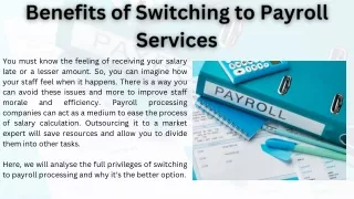 Benefits of Switching to Payroll Services