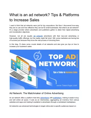 What is an ad network_ Tips & Platforms to Increase Sales