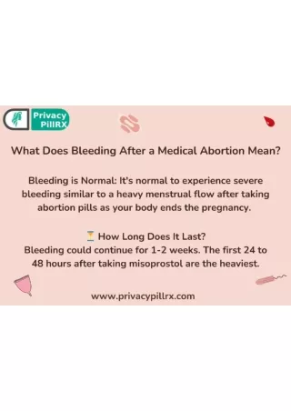 What Does Bleeding After a Medical Abortion Mean?