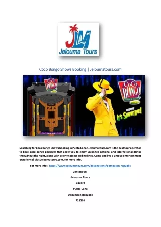 Coco Bongo Shows Booking | Jeloumatours.com